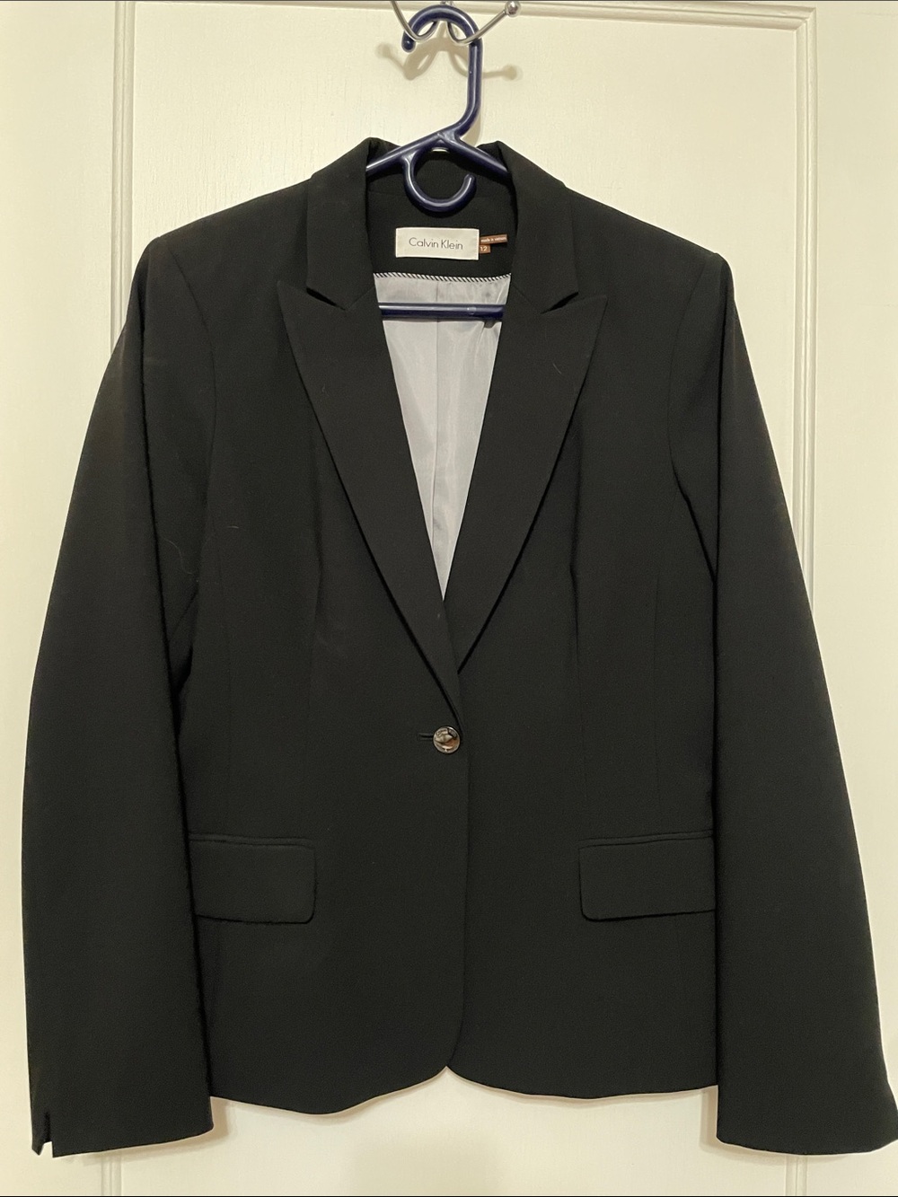 Calvin Klein Black Single-Button Women's Blazer